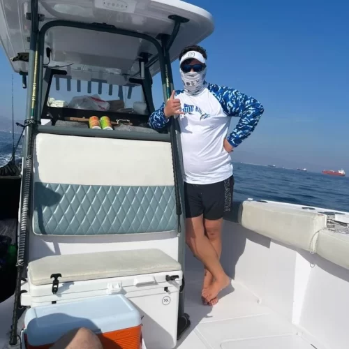 Grandslam captain onboard fishing charter in Fujairah UAE